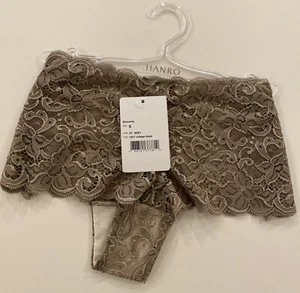 HANRO Moments Vintage Taupe Lace UNDERWEAR PANTY S NWT 9051 Boyleg Boy Short - Picture 1 of 5