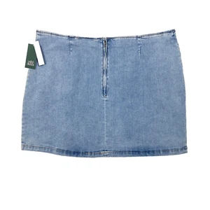 Wild Fable Jeansrock Damen 22 Eisblau Reißverschluss hinten Stretch Denim Basic Mini Neu mit Etikett - Bild 1 von 10