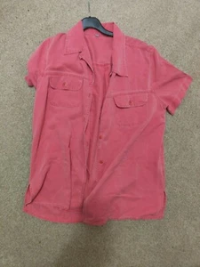 Ladies Unlabelled Pale Red Short Sleeved Probably Size 12 - 14 - Picture 1 of 1