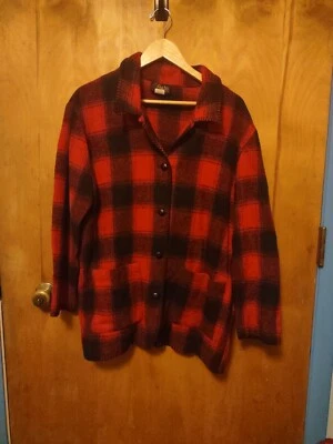 CHAQUETA POLAR LIGERA VINTAGE DAVID PAUL ROJO BÚFALO A CUADROS MUJER Mediana  Foto 1 de 4