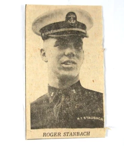 Vintage 1963 Newspaper Football Picture Panel Roger Staubach Navy Uniform - Picture 1 of 1
