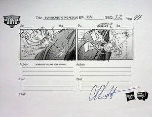 TRANSFORMERS Rescue Bots SIGNED DAN KUBAT  Production Storyboard Copy Page #KB - Picture 1 of 2
