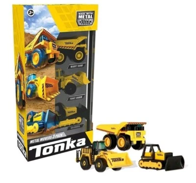 Nuevo en Paquete Tonka Metal Movers Paquete de 3 Poderosos Camión de Volteo Cargador Frontal y Bulldozer 1:64 Foto 1 de 4