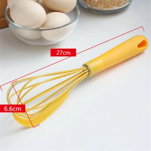 2 in 1 Egg Beater Stainless Steel Whisk Multifunctional Manual Silicone Scraper - Picture 1 of 7