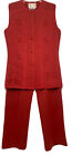 Women?S Size 12 Pants And Matching Sleeveless Top Zephyr Wool Vintage Di Costa
