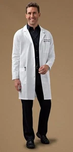 New White Unisex 40 inch long Lab/Shop Coat - Picture 1 of 4