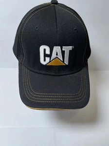 Caterpillar CAT Trademark Adjustable Baseball Cap Hat Black - Picture 1 of 12