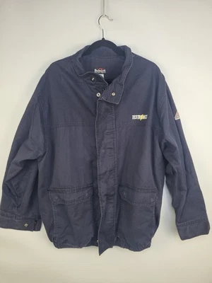 Bulwark Excel FR Flame Resistant Jacket Men’s 3XL RG Navy Blue Workwear Arc Rate - Image 1 of 4