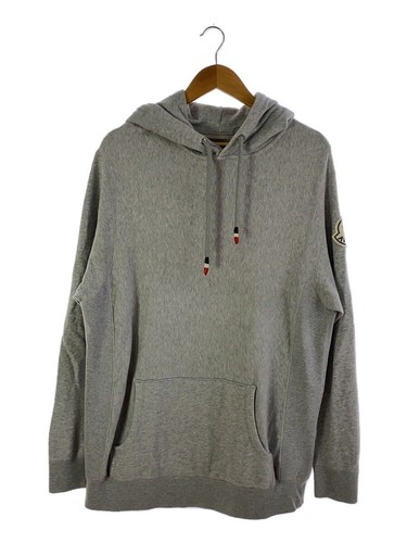 Felpa con cappuccio MONCLER x Awake NY M cotone grigio usata
