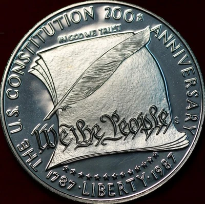 Uncirculated Proof 1987-S Constitution Comm Silver Dollar - Image 1 of 2