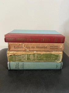 4 Vintage Hardcover Books for Decor or Reading Blue Green Red - Picture 1 of 16