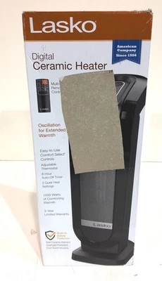 Lasko Tower 22 in. Electric Ceramic Oscillating Space Heater Digital Display New - Image 1 of 3