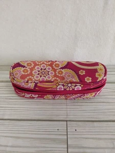 VERA BRADLEY Retired Zip Around Eyeglass Case Raspberry Fizz Pink Paisley - Picture 1 of 8