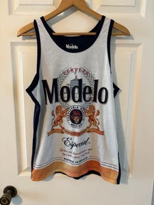Mens Cerveza Modelo Beer Graphic Print Tank Top Size Medium - Picture 1 of 5