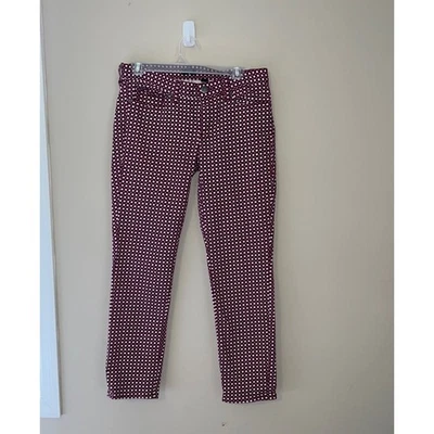 J.Crew 女式踝裤弹力栗色勃艮第约 8 码 — 第 1/4 张图片