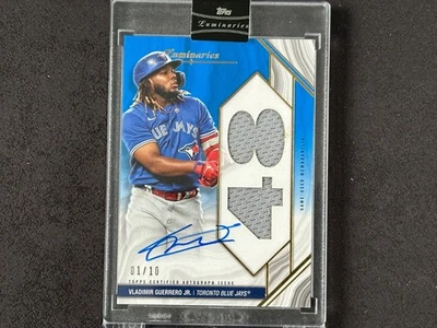 2020 Topps Luminaries Vladimir Guerrero Jr /10 Auto Relic Home Run Kings - Image 1 of 2
