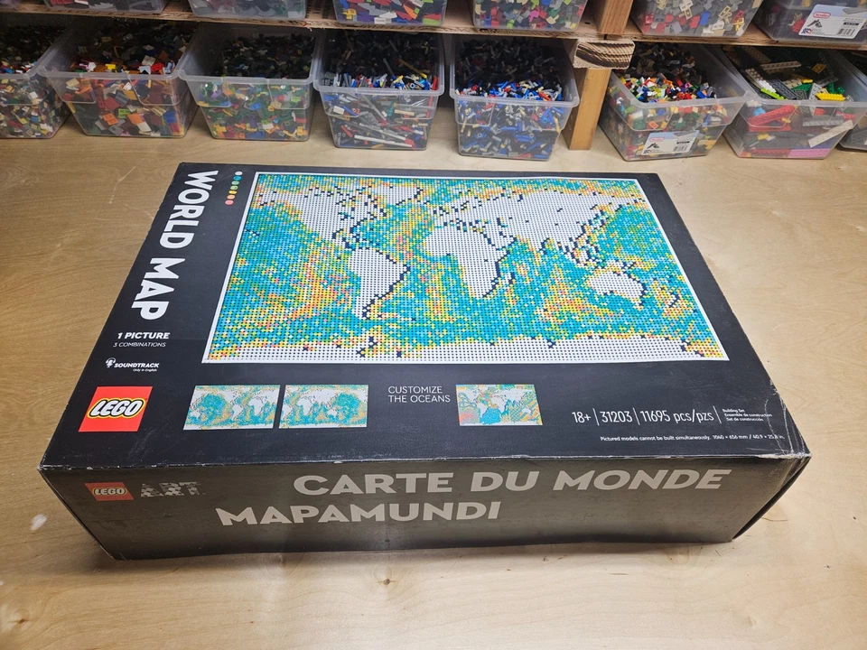 NEW Unopened Sealed LEGO World Map 31203 Gift Ready with 11,695 Pieces FAST Ship - Image 1 of 2