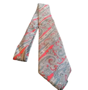 Christian Dior italienische Herrenkrawatte aus 100 % Seide klassische Paisley-Krawatte hergestellt in den USA - Bild 1 von 4