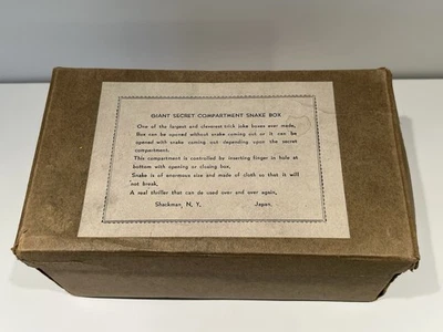 РЕДКИЙ винтажный B. Shackman & Co. Нью-Йорк  Гигантский секретный отсек змеиная коробка ЯПОНИЯ - Изображение 1 из 4