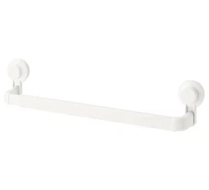 IKEA TISKEN White Extendable Towel Rack with Suction Cups - Genuine IKEA Product - Picture 1 of 6