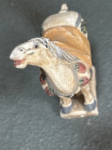 Vintage Miniatur chinesische Tang Dynastie Pferd Figur Terrakotta Keramik - Bild 1 von 14