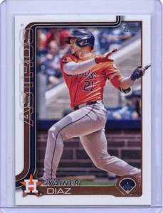 2025 Topps Yainer Diaz #299 Houston Astros - Picture 1 of 2