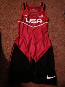 NEU DAMEN NIKE WRESTLING GEWICHTHEBEN SINGLET USA ROT S SMALL MEDIUM M - Bild 1 von 1