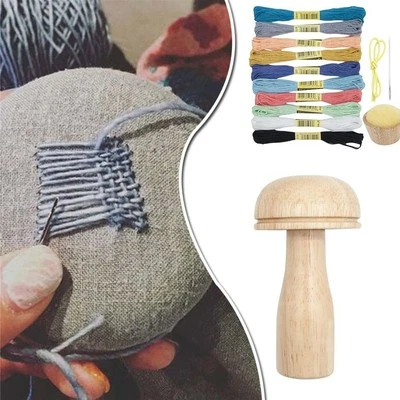 Holder Darning Mushroom Wooden Darning Tool Patching tool Sewing Accesaries - image 1 of 4