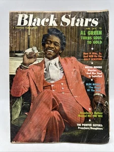 Black Stars Magazine June 1975- Al Green Cover- Rare Soul R&B- Previously Wet - Picture 1 of 13