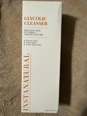 Instanatural Glycolic CLEANSER~Willow Bark & Green Tea~No PARABENS~Brightens~NEW - Image 1 of 4
