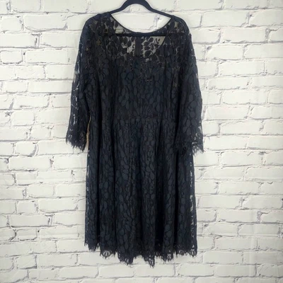 Torrid Dress Womens 26 Black Lace cut out Romantic Goth Skater Cocktail Party  - Image 1 of 4