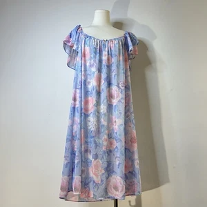 Vintage Babydoll Floral Slip Dress Soft Girl Coquette 48 Inch Bust Women’s 3XL  - Picture 1 of 8