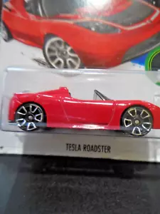 TESLA Roadster. Red with Black Interior. Card has frayed edges. - Picture 1 of 7