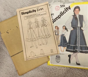 Simplicity 5191 Jessica Gunne Sax Skirt, Blouse and Vest Pattern Size 10 FF - Picture 1 of 6