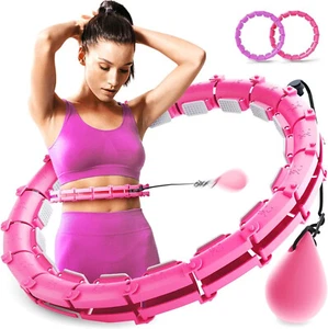 Hula Hoop Reifen für Erwachsene mit Gewichtsball & Noppen Rosa NEU v. Händler - Bild 1 von 6