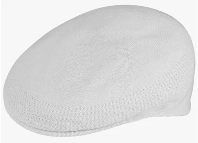 Kangol Original 504 Ventair Cap Tapa Deslizante Flatcap Gorro Blanco - Imagen 1 de 4