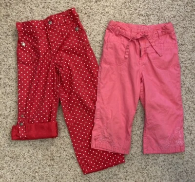 Lot Of 2 Pair Girls Size 6/6x Pants Capri EUC - Image 1 of 4