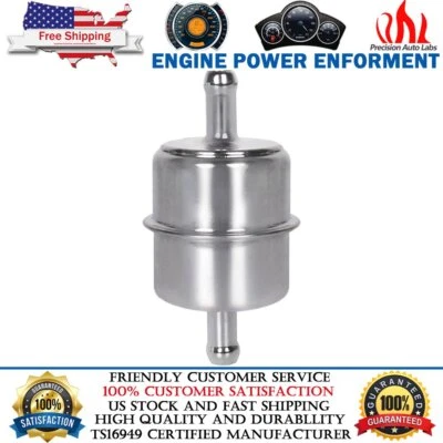 Filtros de gas combustible Billet aluminio 3/8" reutilizables lavables limpiables universales EE. UU. Foto 1 de 4