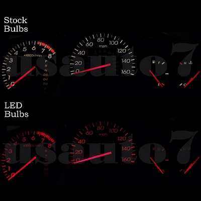 Dash Instrument Cluster Gauge RED LED LIGHT BULBS KIT Fit 99-03 Acura TL 2nd Gen Foto 1 de 4