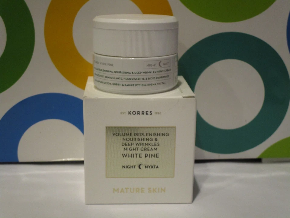 KORRES ~ CREMA DE NOCHE PARA REPONER EL VOLUMEN DE LA PIEL MADURA Y ARRUGAS PROFUNDAS ~ 1,35 OZ Foto 1 de 1