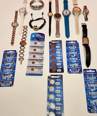 Fashion Watches Lot of 11 Silicone Bracelet Wearable Clean Condition Untested - Image 1 of 4