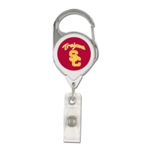 USC Trojans NCAA Premium Metal Retractable ID Badge Holder - Picture 1 of 1