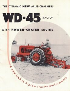 Allis Chalmers WD-45 Tractor w Power-Crater Engine Sales Brochure TL-1009-5310