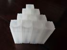 10 White Cent / Penny Coin Size Archival Safe Plastic Square Tube Supplies