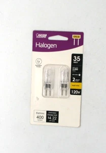 FEIT ELECTRIC Halogen 35W 120V Warm White GY6.35 Base dimmable 2 BULBS - Picture 1 of 2
