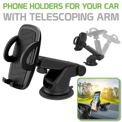 Cellet Phone Holders Mount for Your Car with Telescoping Arm Fits iPhone Android - Image 1 of 4