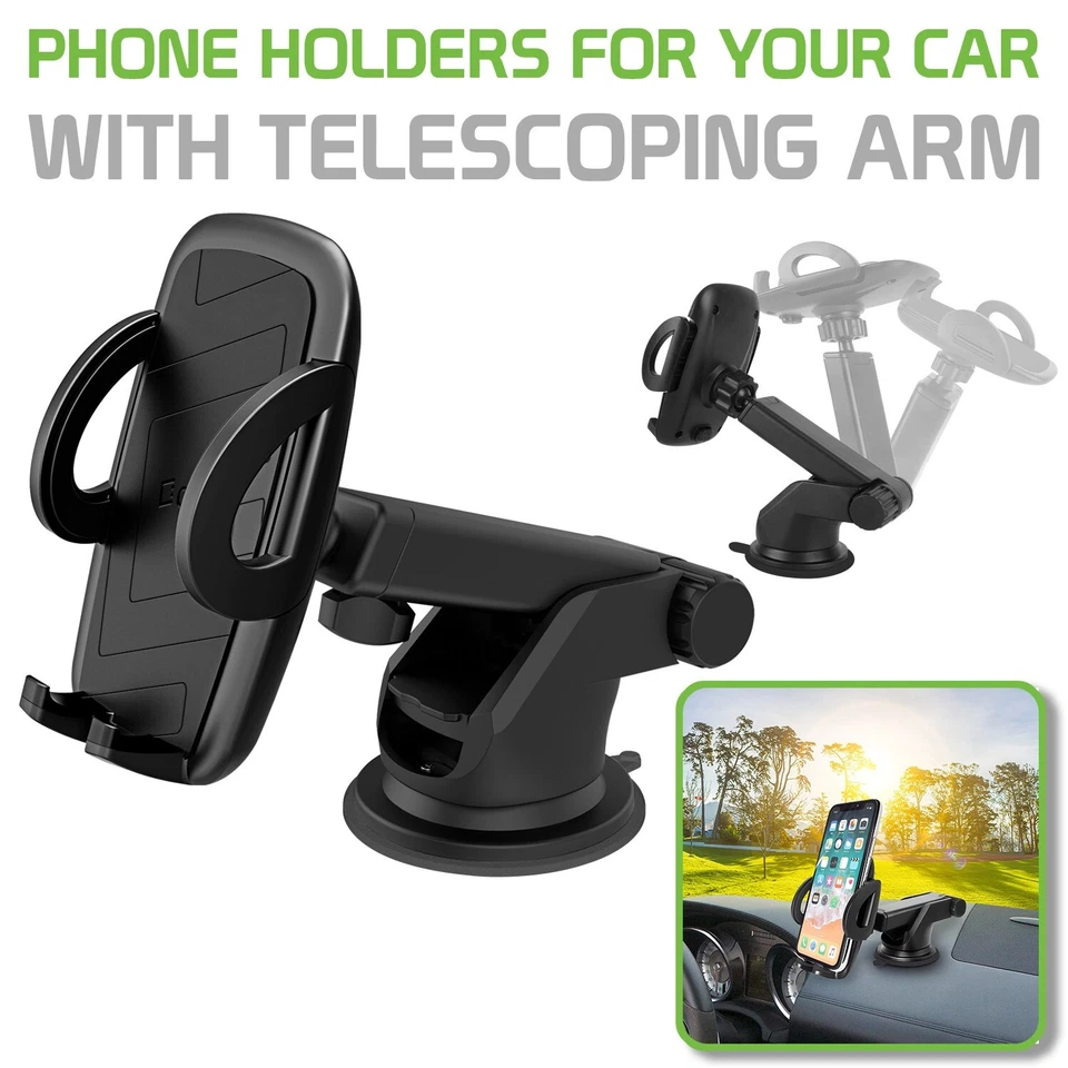 Cellet Phone Holders Mount for Your Car with Telescoping Arm Fits iPhone Android - Image 1 of 4