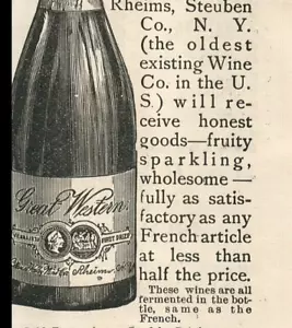 1897 HB KIRK Champagne Spirits Antique ORIGINAL ENGRAVING Paper Ad C562 - Picture 1 of 2