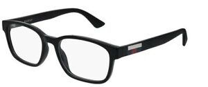 Gucci GG0749O 001 Black Rectangle Full-Rim Men's Eyeglasses