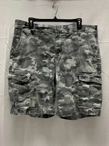 Urban Camo Cargo Shorts 38 Amazon Essentials Gray Camo Cotton Mens - Picture 1 of 5